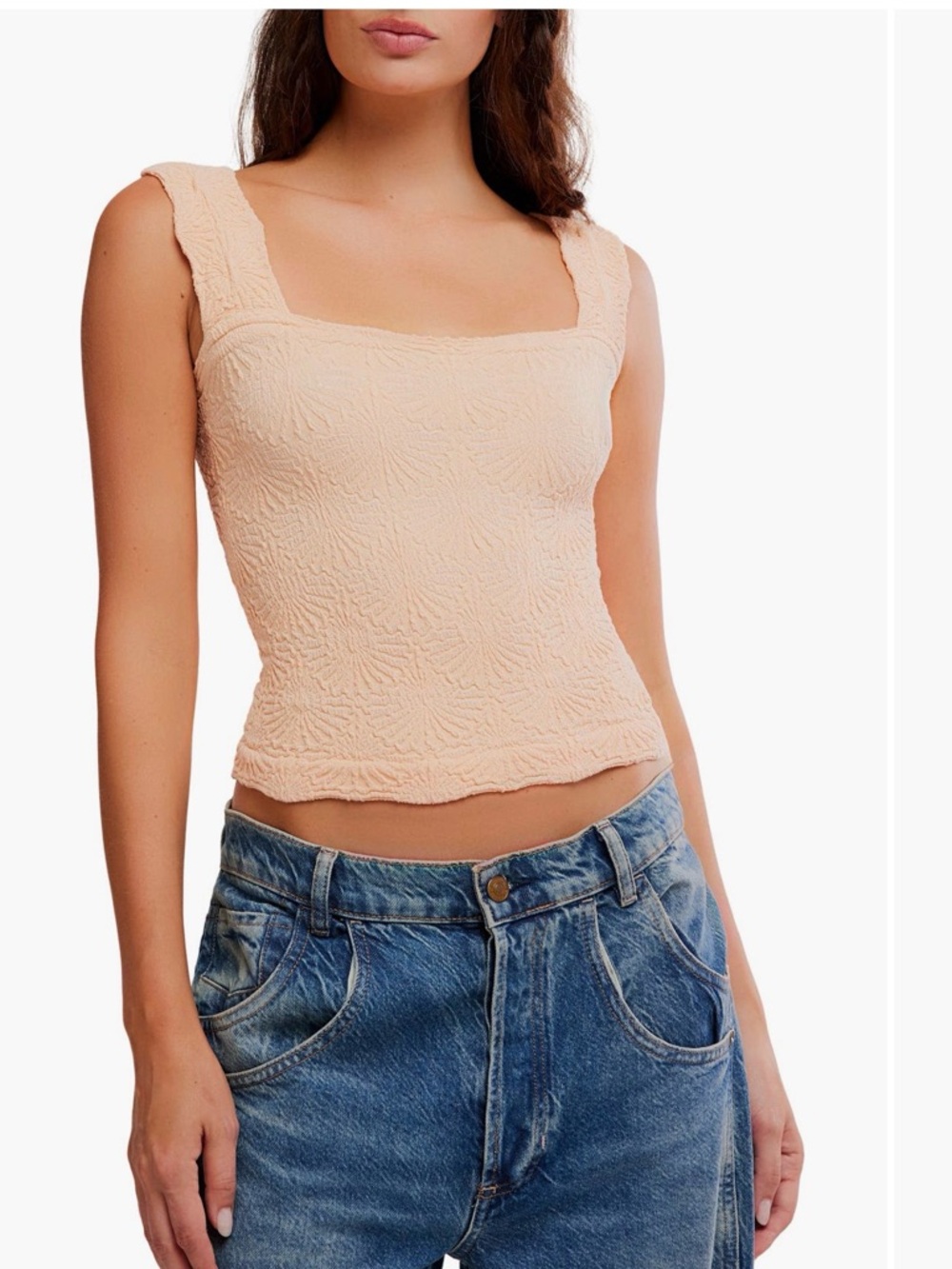 Free People- Love Letter Floral Knit Camisole Tank